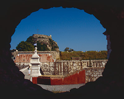 Griechenland Korfu Blick auf die Festung