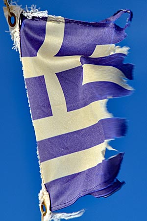 Griechenland - Messenien - griechische Flagge