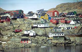 Grönland  Uummannaq Häuser