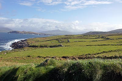 Irland - Geokaun Mountain - Grün soweit das Auge blickt