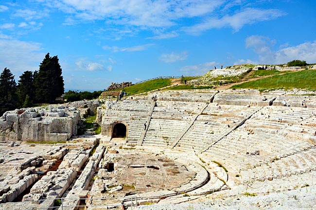 Italien - Sizilien, Syrakus - Neapolis, Teatro Greco, größtes Theater der Antike