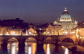 Vatikan Petersdom und Brücke 