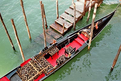 Italien - Gondelbau in Venedig - Polsterung