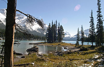 Kanada Rocky Mountains herbstlicher See