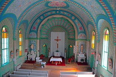 Kanada - Akadien - Pfarrer D`Astous' Kirche Sainte-Cécile-Kirche auf der Insel Laméque
