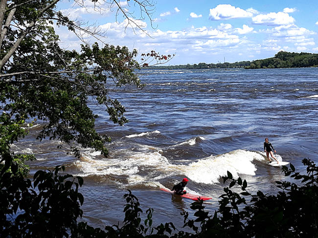 Ostkanada mit Kajak - Lachine-Stromschnellen bei Montreal