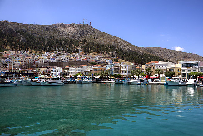 Griechenland - Kos - Blick über Pothia auf Kalymnos