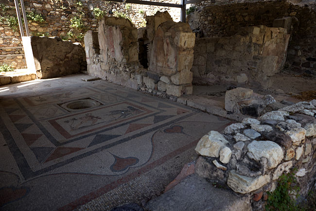 Griechenland - Kos-Stadt - Mosaik auf der Westlichen Grabungsstätte