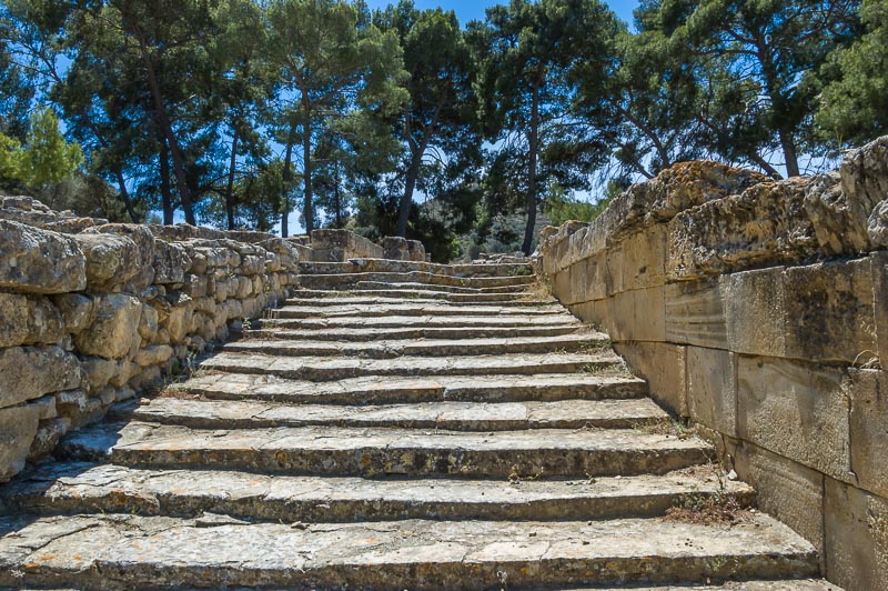 Agia Triada: Treppe in den nördlichen Teil des Palastes
