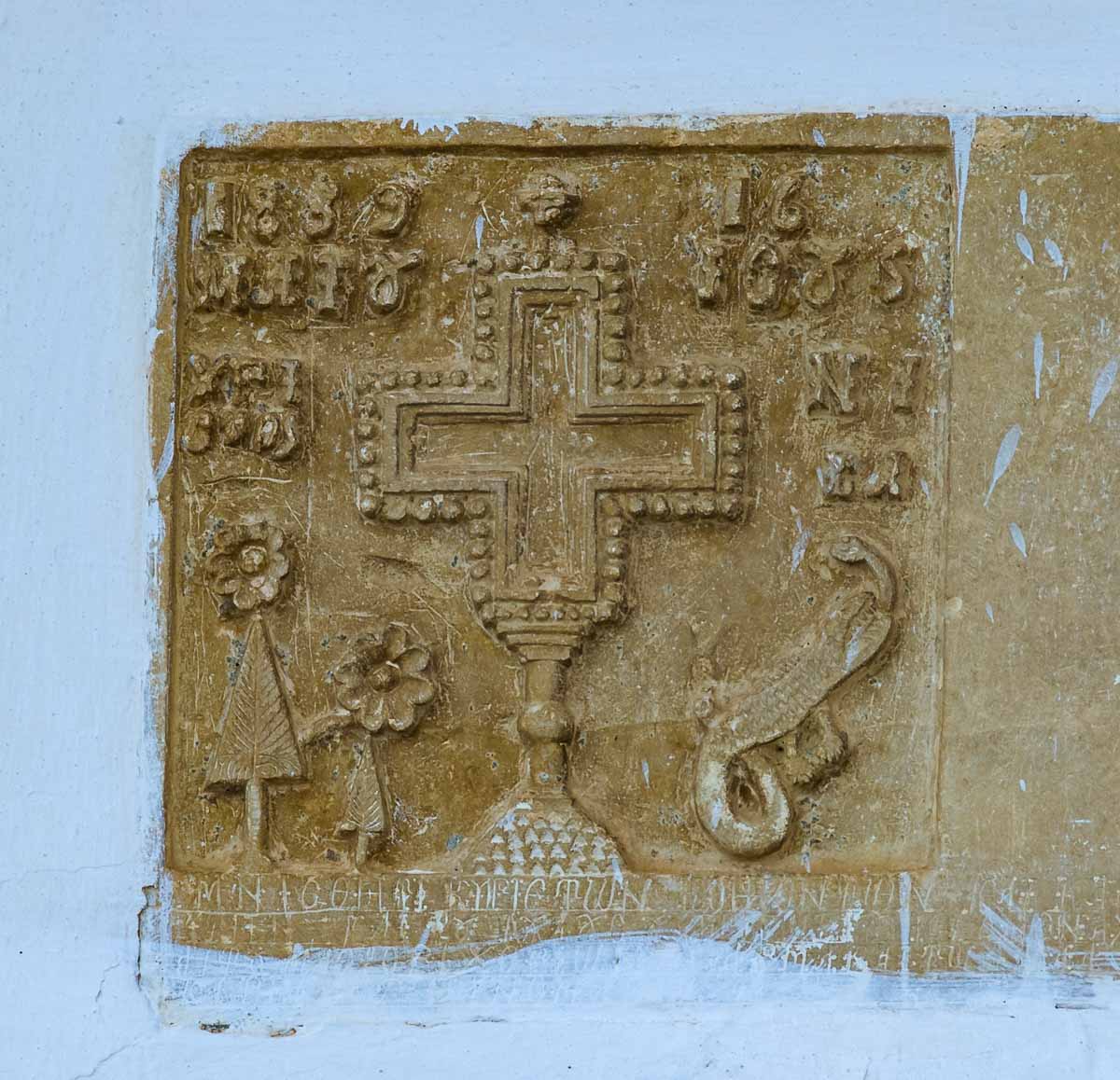 Kloster Faneromenis: Detail an der Klostermauer