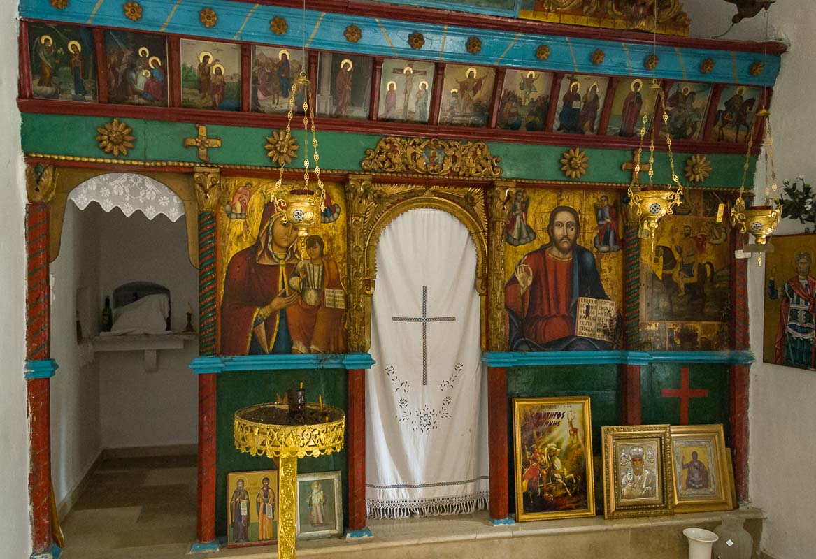Die Bilderwand einer orthodoxen Kapelle 