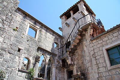 Kroatien - Korcula - Der „Marco Polo-Turm“ in Korčula – ganz in seiner Nähe, so glauben die Insulaner, wurde Marco Polo im Jahr 1254 geboren
