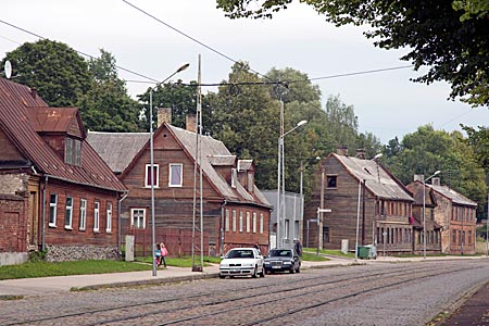 Lettland - Moskauer Vorstadt in Riga: Moskauer Strasse, original erhaltenes ehemaliges jüdisches Ghetto von 1941