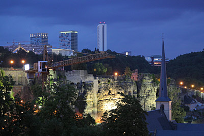 Luxemburg Kultur Stadt bei Nacht