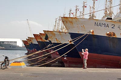 Marokko - Fischkutter im Hafen von Agadir