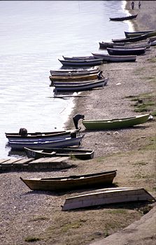 mazedonien Ohrid Boote