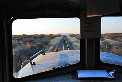 Namibia - Desert-Express - Blick aus Lok