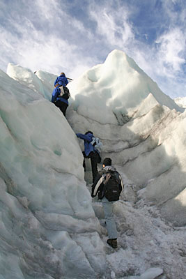 Neuseeland Westland Klettern im Gletscher