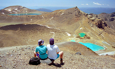 Neuseeland Tongariro Wanderer