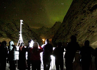 Norwegen - Polarlichter vom Trollfjord aus gesehen