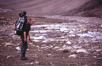 Norwegen Spitzbergen Wanderer