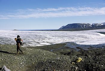 Norwegen Spitzbergen Schneefelder