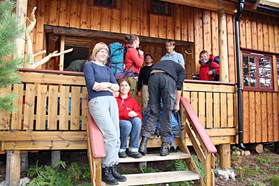 Norwegen - Andrang an der Wanderhütte