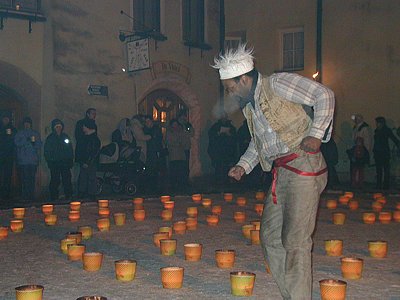 Österreich / Rattenberg / Lichterlabyrinthperformance