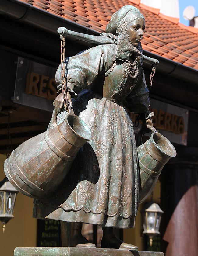 Posen in Polen - die Bambergerin, Statue am Marktplatz