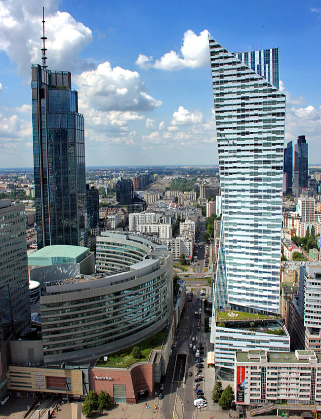 Polen, Warschau, Panoramablick vom Kulturpalast