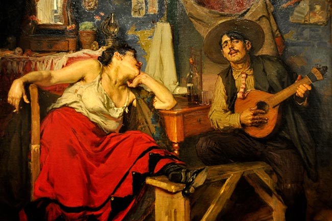 Gemälde "Fado" von José Malhoa (1855-1933), im Museo do Fado, Lissabon