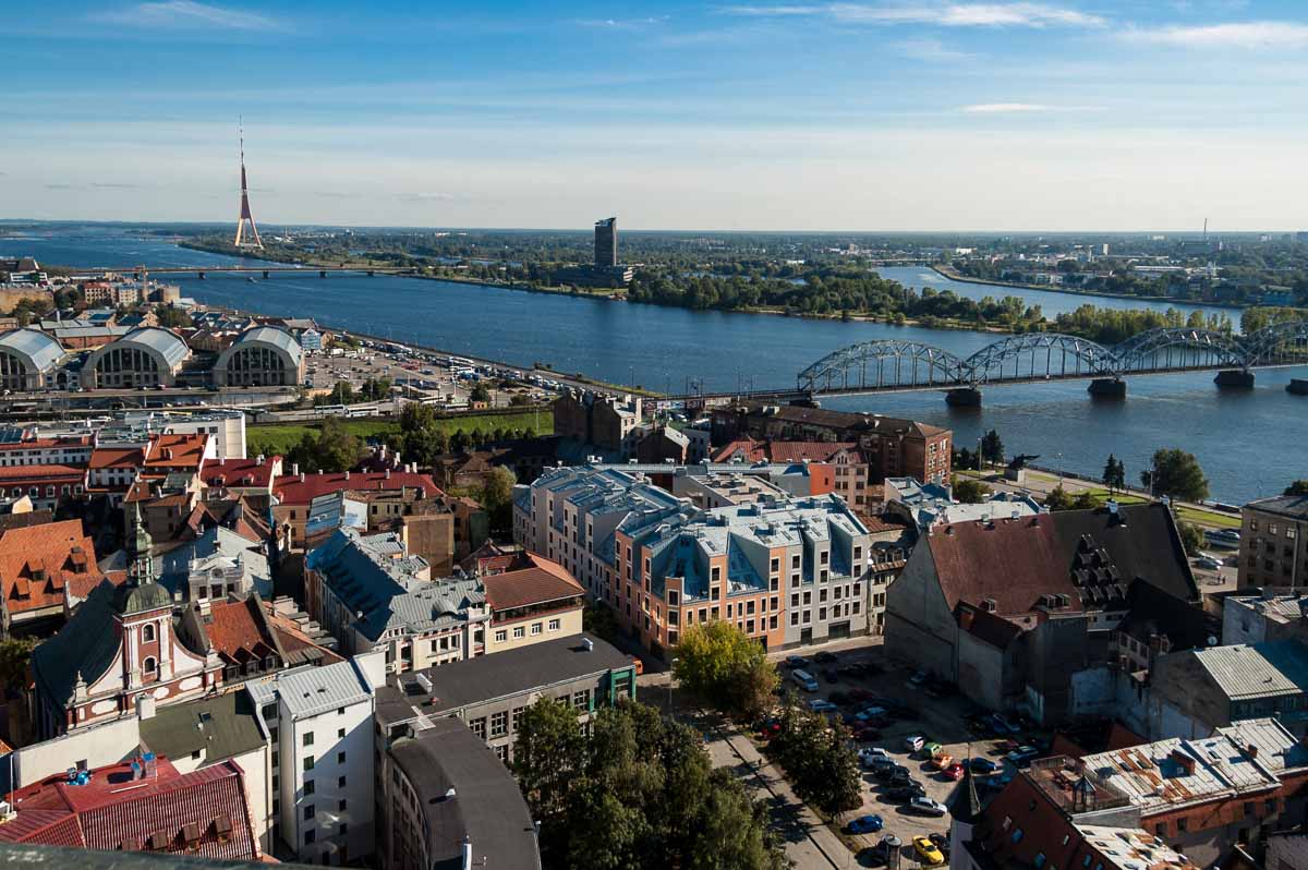 Blick von der St. Petrikirche in Riga