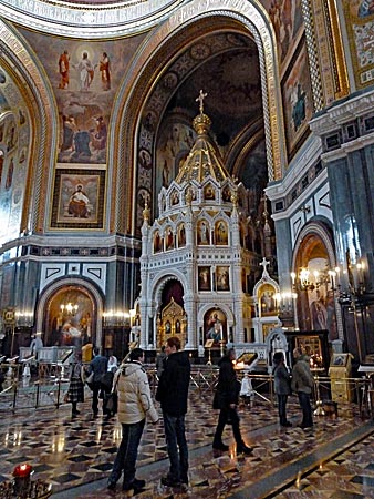 Transsibirische Eisenbahn - In der Christus-Erlöserkathedrale in Moskau