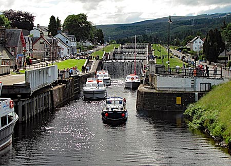 Schottland - 5-er Schleusentreppe in Fort Augustus