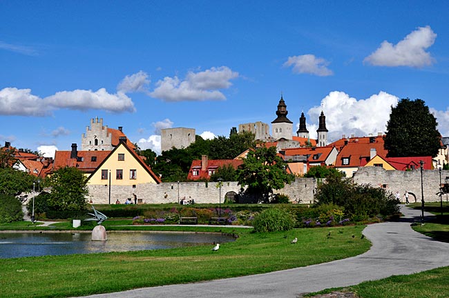 Die Altstadt von Visby, alte Hansestadt, seit 1991 Welterbestätte, Hauptstadt von Gotland, Schweden