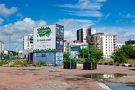 Schweden - selbstverwalteter Stadtgarten in einem Neubaugebiet in Göteborg, Foto: Robert B. Fishman, ecomedia