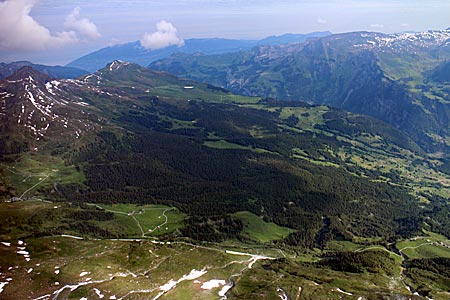 Schweiz - Panoramablick von der Tunnelstation Eigerwand