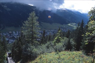 Schweiz - Blick von der Schatzalb auf Davos