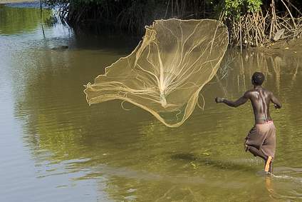 Fischer am Senegal-Fluss