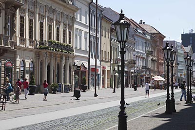 1,3 Kilometer lange Einkaufs- und Flaniermeile Hlavna Ulica (Hauptstrasse) in Kosice