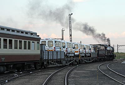 Shongololo - Eine Dampflok bringt den Zug aufs rechte Gleis