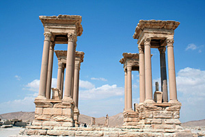 Syrien Palmyra Säulentempel