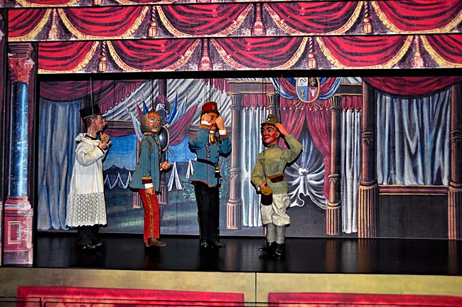 Historisches Puppentheater im Marionetten Museum Pilsen, Tschechien