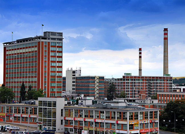 Tschechien - Zlin - Funktionalismus - Verwaltungsgebäude 21, der Wolkenkratzer von 1939