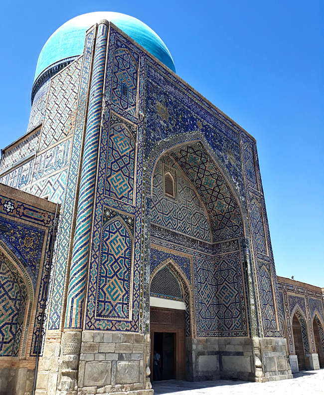 Usbekistan - Samarkand - Eingang der zentralen Moschee