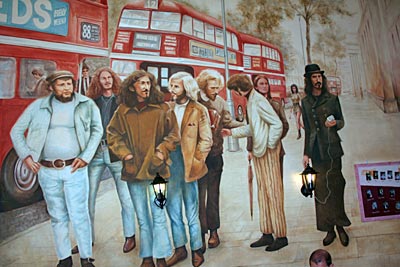 Ungarn - Budapest - Wandgemälde im Frank Zappa Cafe