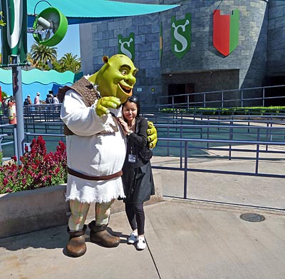 Los Angeles - Universal Studios - Beliebter Fotopartner: Shrek