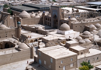 Usbekistan Seidenstraße Blick auf Chiwa