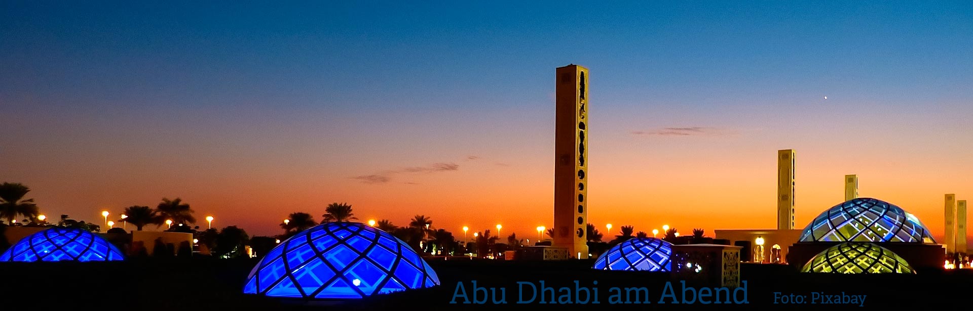 Abu Dhabi am Abend, Foto: Pixabay