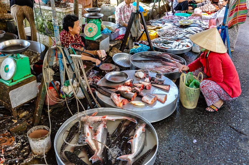 Vietnam. Markt im Mekong-Delta